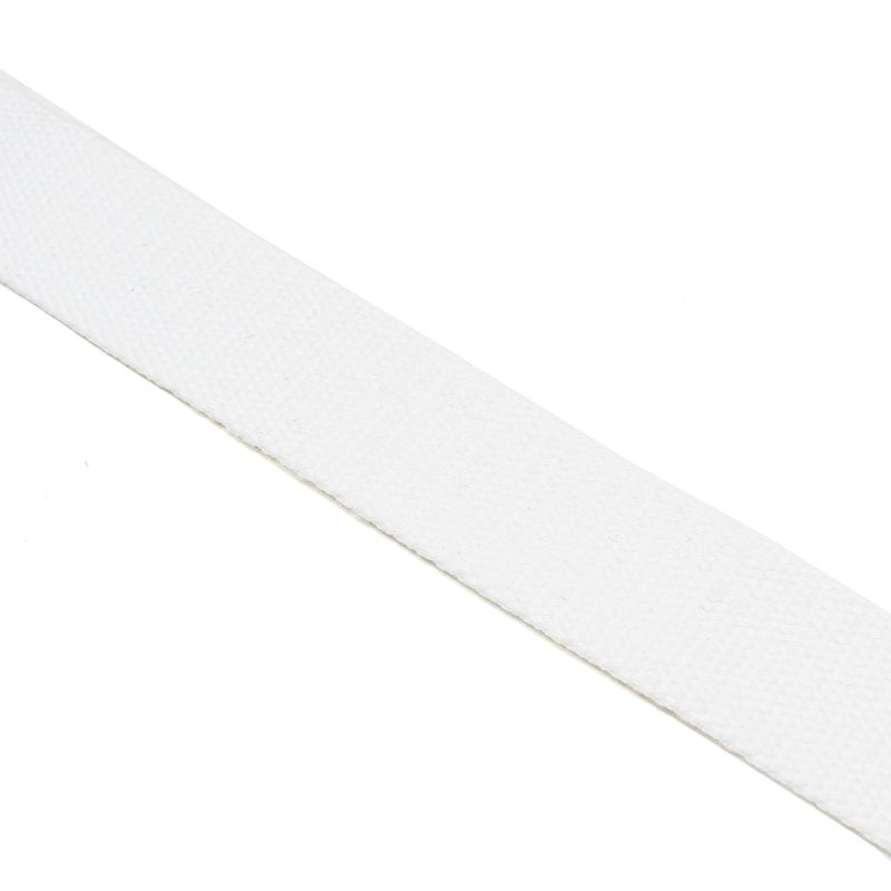BC Belts Canvas Web Belt Double D-Ring Buckle 1.5" Wide with Metal Tip Solid Color (White M) - Image 3